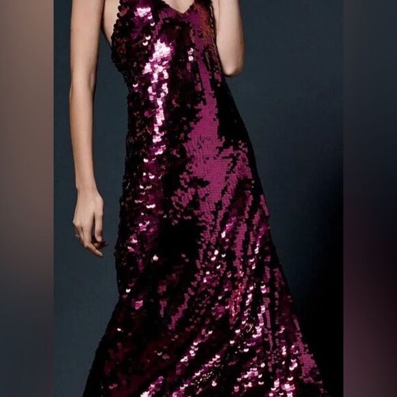 Free People Intimately Paillette Party Sequin Midi Dress in Pink - Picture 3 of 8